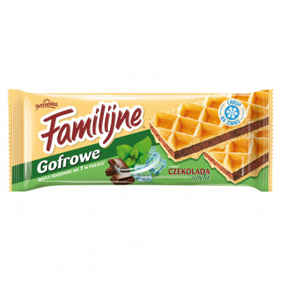 Familijne Gofrowe wafle o smaku czekolada mięta 140 g