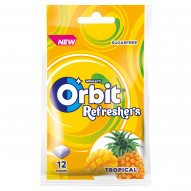 Orbit Refreshers Tropical Bezcukrowa guma do żucia 26 g (12 sztuk)