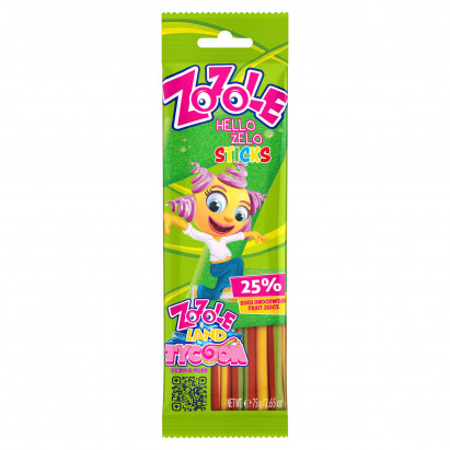 Zozole Hello Żelo Sticks Żelki o smaku owocowym 75 g 