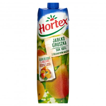 Hortex Sok 100% z delikatnym miąższem jabłko gruszka 1 l