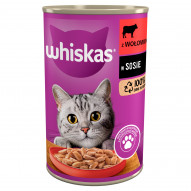 Whiskas Mokra karma dla dorosłych kotów z wołowiną w sosie 400 g
