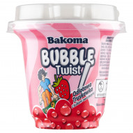 Bakoma Bubble Twist Jogurt pitny odlotowa truskawka z kulkami owocowymi 210 g