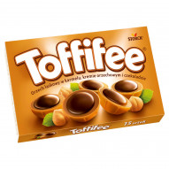 Toffifee Orzech laskowy w karmelu kremie orzechowym i czekoladzie 125 g (15 sztuk)