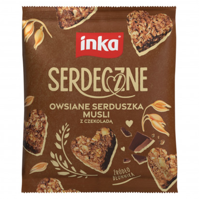 Inka Serdeczne Owsiane serduszka musli z czekoladą 50 g