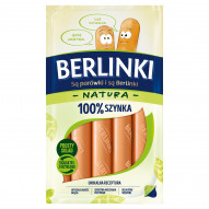 Berlinki Natura Kiełbasa 100 % szynka 185 g