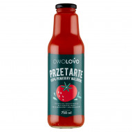 OWOLOVO Przetarte 100 % pomidory malinowe 750 ml