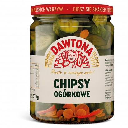 Dawtona Chipsy ogórkowe 520 g