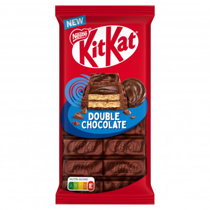 KitKat Double Chocolate Paluszki waflowe oblane mleczną i deserową czekoladą 99 g