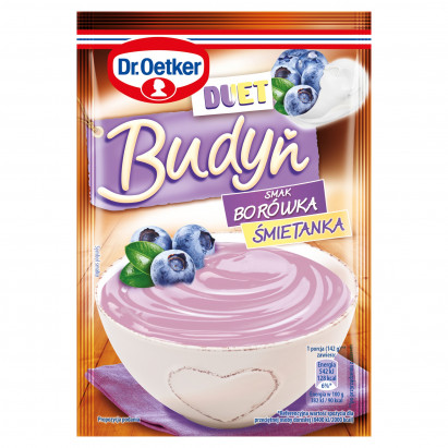 Dr. Oetker Duet Budyń smak borówka śmietanka 40 g
