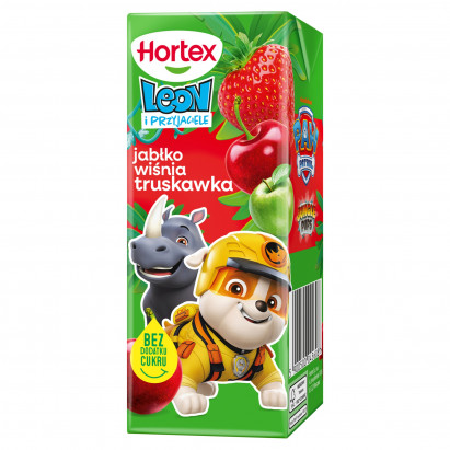 Hortex Leon i Przyjaciele Napój wieloowocowy jabłko wiśnia truskawka 200 ml