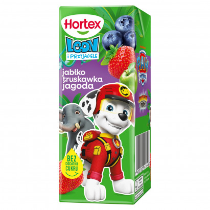 Hortex Leon i Przyjaciele Napój wieloowocowy jabłko truskawka jagoda 200 ml