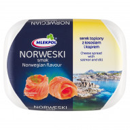 Mlekpol Norweski smak Serek topiony z łososiem i koprem 150 g