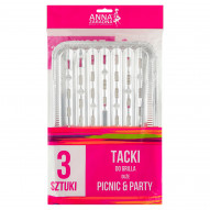 Anna Zaradna Picnic & Party Tacki do grilla duże 3 sztuki