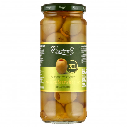 Excelencia XL Oliwki zielone królewskie drylowane 320 g