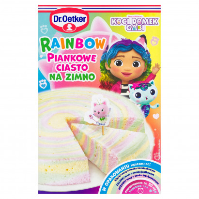 Dr. Oetker Rainbow Piankowe ciasto na zimno 168 g