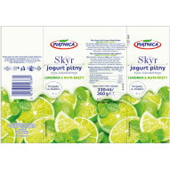 Jogurt pitny Skyr limonka z nutą mięty Piątnica 330ml