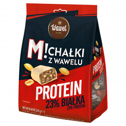 Wawel Michałki z Wawelu Cukierki białkowe w białej polewie 300 g