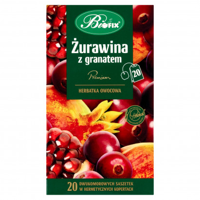 Bifix Premium Herbatka owocowa żurawina z granatem 40 g (20 x 2 g)