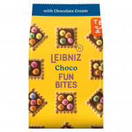 Leibniz Fun Bites Herbatniki z kremem czekoladowym z drażami 100 g 