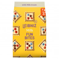 Leibniz Fun Bites Herbatniki z kremem mlecznym z drażami 100 g