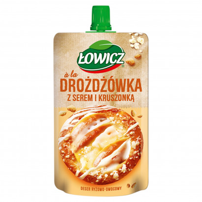 Łowicz Deser ryżowo-owocowy à la drożdżówka z serem i kruszonką 100 g