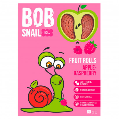 Bob Snail Przekąski jabłkowo - malinowe 60 g