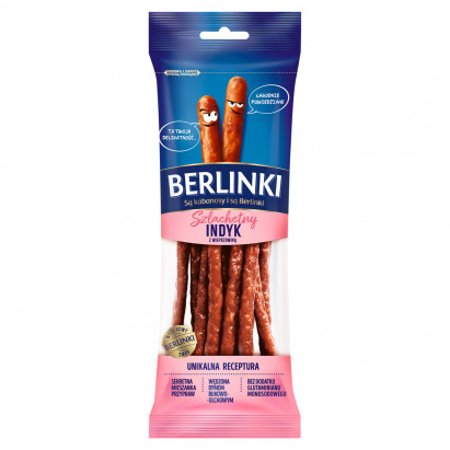 Berlinki Kabanosy szlachetny indyk z wieprzowiną 85 g