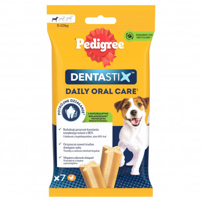 Pedigree DentaStix Karma uzupełniająca dla psów 5-10 kg 110 g (7 sztuk)