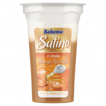 Bakoma Satino Deser z bitą śmietanką o smaku słonego karmelu 165 g