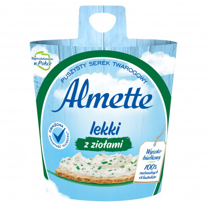 Almette Puszysty serek twarogowy lekki z ziołami 150 g