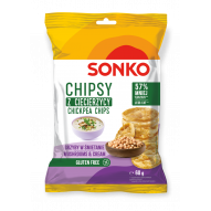 SONKO Chipsy z ciecierzycy o smaku grzybów w śmietanie 60g
