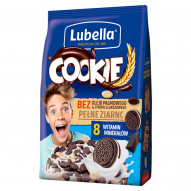 Lubella Cookie Zbożowe płatki w kształcie ciasteczek o smaku czekoladowym i waniliowym 200 g