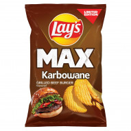 Lay's Max Chipsy ziemniaczane karbowane o smaku grillowanego wołowego burgera 120 g