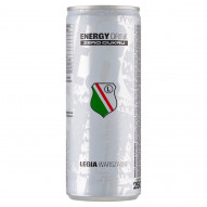 Legia Warszawa Zero Cukru Napój energetyzujący gazowany 250 ml