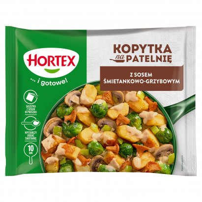 Hortex Kopytka na patelnię z sosem śmietankowo-grzybowym 400 g 