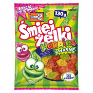 nimm2 Śmiejżelki Happies kwaśne Żelki owocowe wzbogacone witaminami 130 g