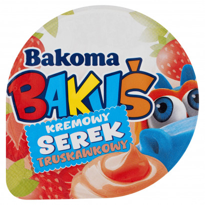 Bakoma Bakuś Kremowy serek truskawkowy 125 g