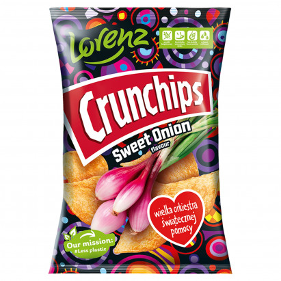 Crunchips Chipsy ziemniaczane o smaku cebulki 130 g