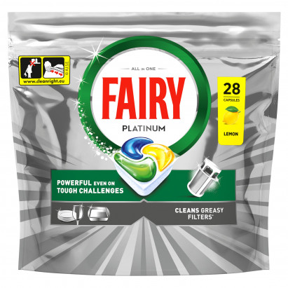 Fairy Platinum Tabletki Do Zmywarki, Cytryna, 28 Kapsułki
