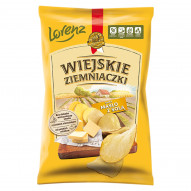 Wiejskie Ziemniaczki Chipsy ziemniaczane smak masło z solą 130 g