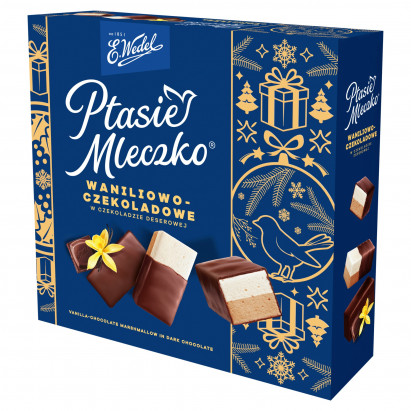 E. Wedel Ptasie mleczko waniliowo-czekoladowe w czekoladzie deserowej 340 g