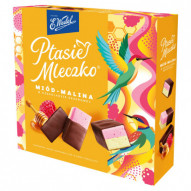 E. Wedel Ptasie mleczko miód-malina w czekoladzie deserowej 340 g