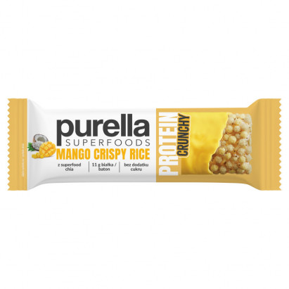 Purella Superfoods Protein Crunchy Mango Crispy Rice Baton białkowy 45 g