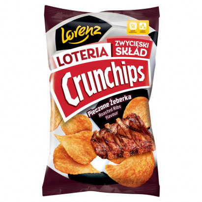 Crunchips Chipsy ziemniaczane pieczone żeberka 130 g