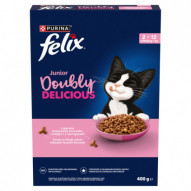 Felix Doubly Delicious Junior Karma z mieszanką kurczaka i indyka i z warzywami 2-12 miesięcy 400 g