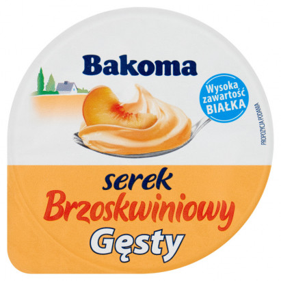 Bakoma Serek brzoskwiniowy gęsty 150 g