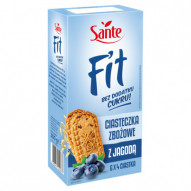 Sante Fit Ciasteczka zbożowe z jagodą 300 g (6 x 50 g)