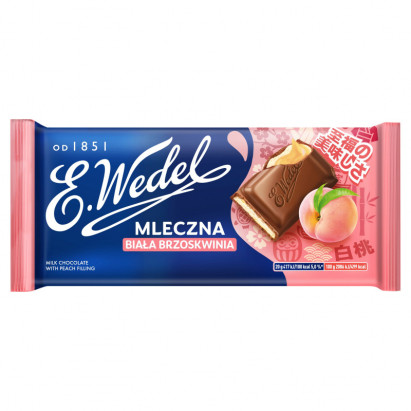 E. Wedel Czekolada mleczna biała brzoskwinia 100 g