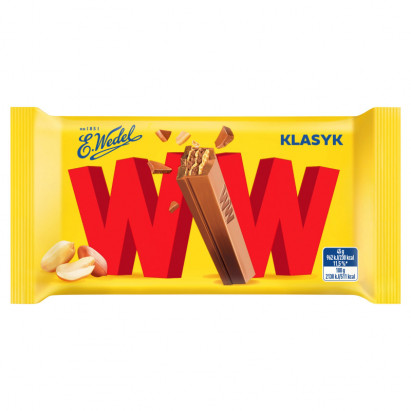 E. Wedel WW Wafelki mleczna czekolada & krem orzechowy 45 g