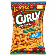 Lorenz Curly Chrupki kukurydziane ze świeżo zmielonymi orzeszkami o smaku pikantnych pomidorów 100 g